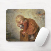 Kleines Mädchen mit einem Kaninchen Mousepad (Mit Mouse)