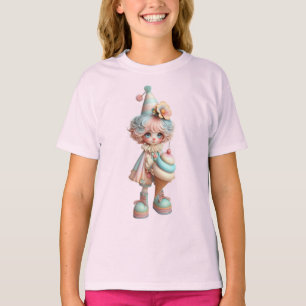Kleines Mädchen mit Eiscreme T-Shirt