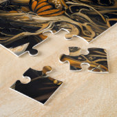 Kleines Mädchen mit Eule in einem Baumwurzelhaus Puzzle (Seite)