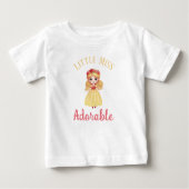 Kleines Mädchen mit gelbem Kleid Baby T-shirt (Vorderseite)