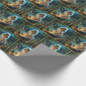 Kleines Mädchen mit Glühwürmchen im Jar Geschenkpapier (Ecke)