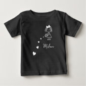 Kleines Mädchen mit Herz Baby T-shirt (Vorderseite)