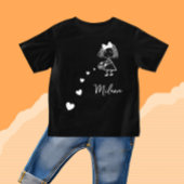 Kleines Mädchen mit Herz Baby T-shirt