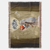 Kleines Mädchen mit Herz Decke (Vorderseite Vertikal)