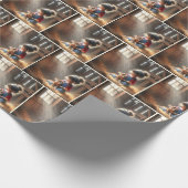 Kleines Mädchen mit Kalb Geschenkpapier (Ecke)