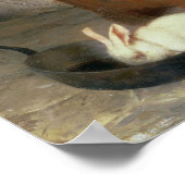 Kleines Mädchen mit Kaninchen Poster (Ecke)