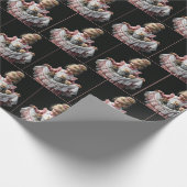 Kleines Mädchen mit Kätzchen in ihrer Schürze Geschenkpapier (Ecke)