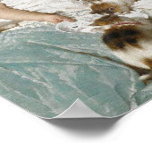 Kleines Mädchen mit Kittens Vintage Poster (Ecke)