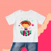 Kleines Mädchen mit Musik Baby T-shirt