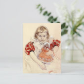 Kleines Mädchen mit Puppe 1897 Postkarte (Stehend Vorderseite)