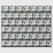 Kleines Mädchen mit rotem Ballon Geschenkpapier (Flach)