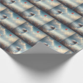 Kleines Mädchen mit rotem Ballon Geschenkpapier (Ecke)