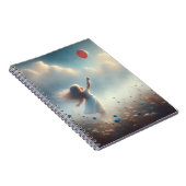 Kleines Mädchen mit rotem Ballon Notizblock (Rechte Seite)