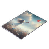 Kleines Mädchen mit rotem Ballon Notizblock (Linke Seite)