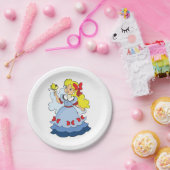 Kleines Mädchen mit Schmetterling Pappteller (Party)