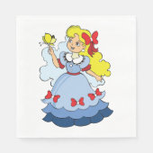 Kleines Mädchen mit Schmetterling Serviette (Vorderseite)