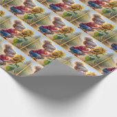 Kleines Mädchen mit Sonnenblume Geschenkpapier (Ecke)