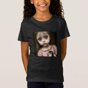 Kleines Mädchen mit unheimlichen Augen Kinder-Hall T-Shirt