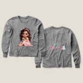 Kleines Mädchen mit Welpe, gute Nacht bei Natasha  (Design Vorder- & Rückseite)