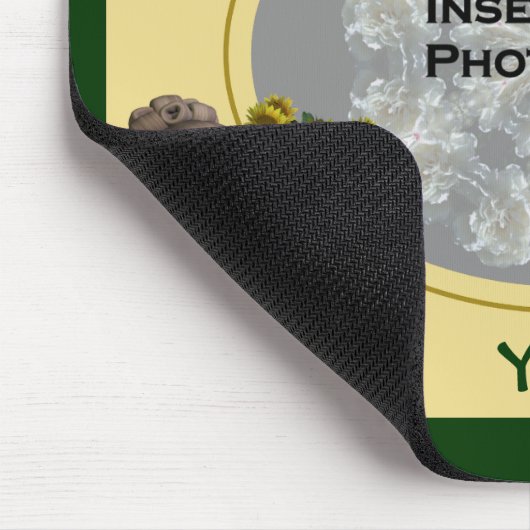 Kleines Mädchen mit Welpen-Foto Mousepad (Ecke)