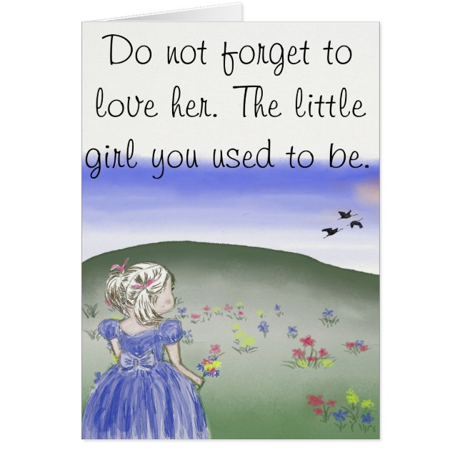 Kleines Mädchen, Postkarte (Vorne)