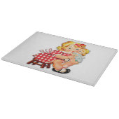 Kleines Mädchen Retro Vintage Puppenkind Schneidebrett (Ecke)