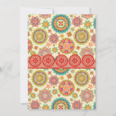 Kleines Mädchen-Spanisch kleidet bunte Babyparty Einladung (Rückseite)