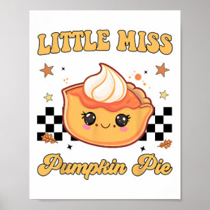 Kleines Mädchen Thanksgiving Little Miss Pumpkin P Poster