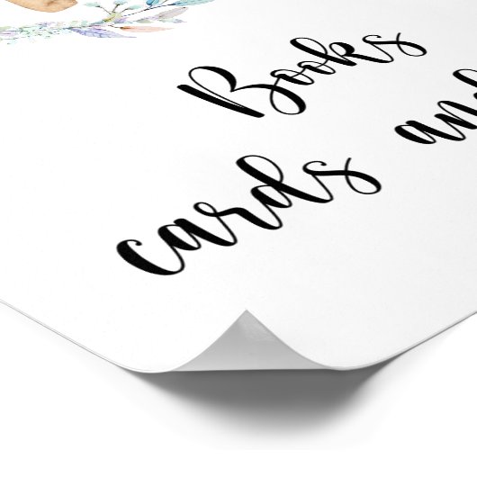 Kleines Mädchen trägt Bücherkarten und Geschenke Poster (Ecke)