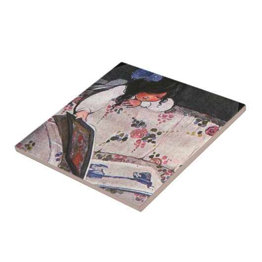 Kleines Mädchen über dem Sofa Fliese (Seite)