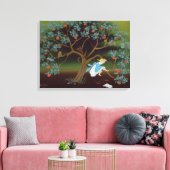 Kleines Mädchen über den Baum der Träume Leinwanddruck (Insitu (Wohnzimmer))