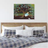 Kleines Mädchen über den Baum der Träume Leinwanddruck (Insitu (Schlafzimmer))