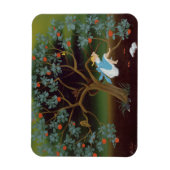 Kleines Mädchen über den Baum der Träume Magnet (Vertikal)