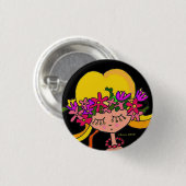 Kleines Mädchen-Ukrainer-Volkskunst Button (Vorne & Hinten)