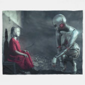 KLEINES MÄDCHEN UND ANDROID FLEECEDECKE (Vorderseite (Horizontal))