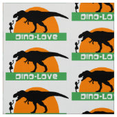 Kleines Mädchen und Dinosaurier Stoff (Muster)