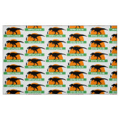 Kleines Mädchen und Dinosaurier Stoff (Fat Quarter (45,7 x 55,9 cm))