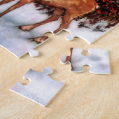 Kleines Mädchen und Elch Puzzle (Seite)