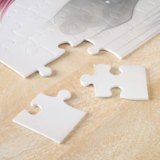 Kleines Mädchen und ihr Pferd Rustikale Weihnachte Puzzle (Seite)