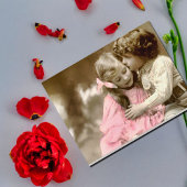 Kleines Mädchen und Junge Postkarte