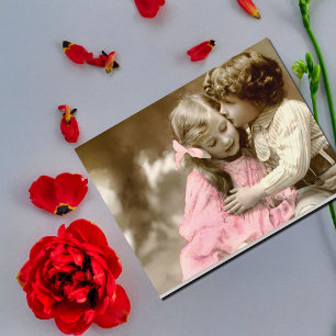 Kleines Mädchen und Junge Postkarte