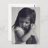 Kleines Mädchen und Kätzchen Postkarte (Vorne/Hinten)