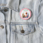 Kleines Mädchen und Kitten | Oma zu Baby Dusche Button (Beispiel)