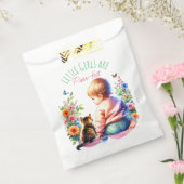 Kleines Mädchen und Kitten | Wasserfarben-Babydusc Geschenktütchen (Versiegelt)