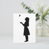 Kleines Mädchen-und Postkarte (Stehend Vorderseite)