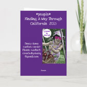 Kleines Mädchen unterwegs Karte (Rückseite)