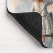 Kleines Mädchen wischt eine Träne weg Mousepad (Ecke)