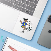 Kleines Mädchenfußball Aufkleber (Laptop mit iPhone)