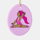 Kleines MädchenGymnast Keramikornament (Rechts)