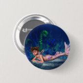 Kleines Maggie Meerjungfrau-Mädchen Button (Vorne & Hinten)